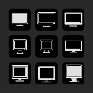 Monitor icons Stock Illustration