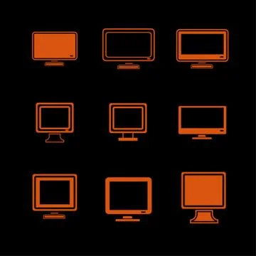Monitor icons Stock Illustration