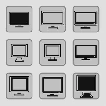 Monitor icons Stock Illustration