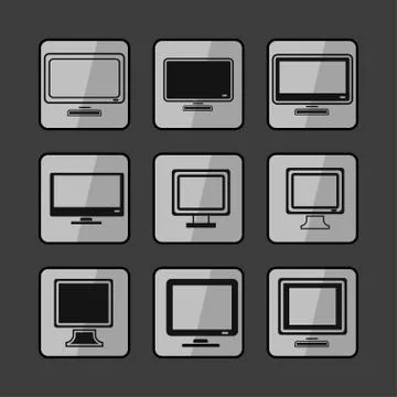 Monitor icons Stock Illustration
