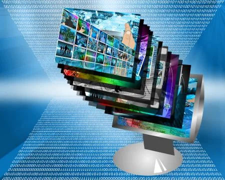 Monitor Stock Illustration