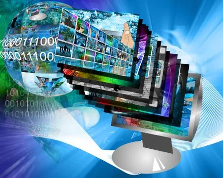 Monitor Stock Illustration