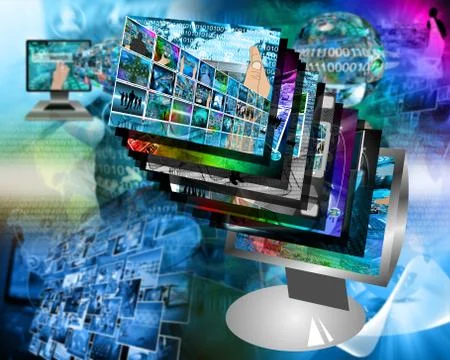Monitor Stock Illustration