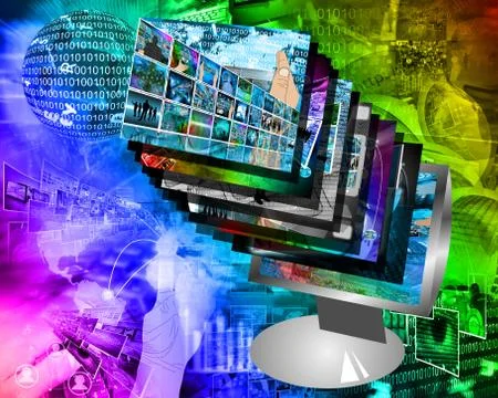 Monitor Stock Illustration