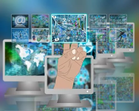 Monitor Stock Illustration