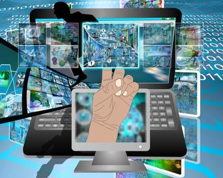 Monitor Illustrazione stock