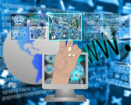 Monitor Stock Illustration
