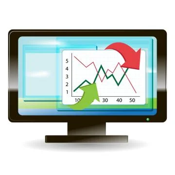 Monitor Stock Illustration