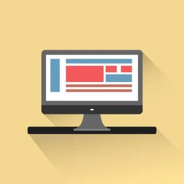 Monitor Stock Illustration