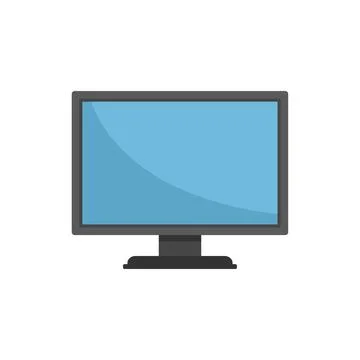 Monitor image icon flat vector. Digital display Stock Illustration