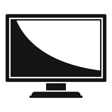 Monitor image icon simple vector. Digital display Stock Illustration