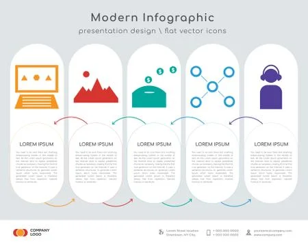 Monitor infographics design Stock Illustration