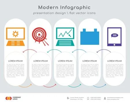 Monitor infographics design Stock Illustration