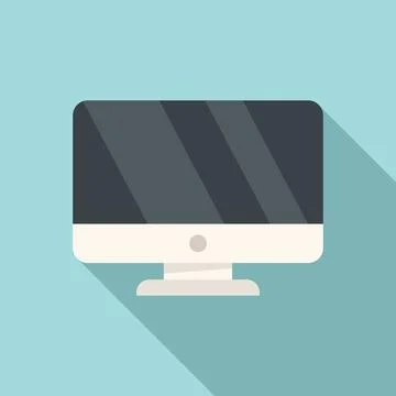 Monitor interface icon flat . Screen computer Stock Illustration