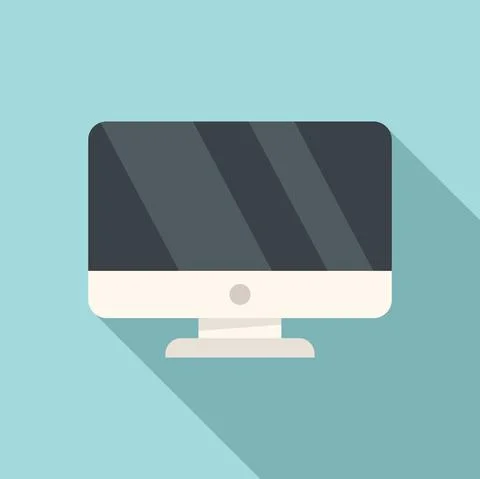Monitor interface icon flat vector. Screen computer Stock Illustration