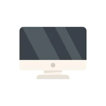 Monitor interface icon flat vector. Screen computer Stock Illustration