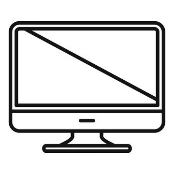 Monitor interface icon outline . Screen computer Stock Illustration