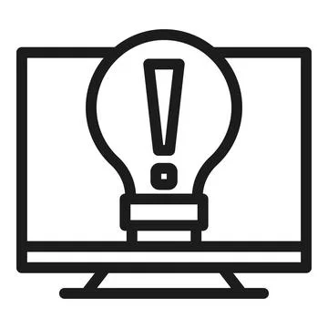 Monitor interface icon outline vector. Edit tool Illustrazione stock