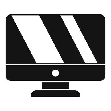 Monitor interface icon simple vector. Screen computer Stock Illustration