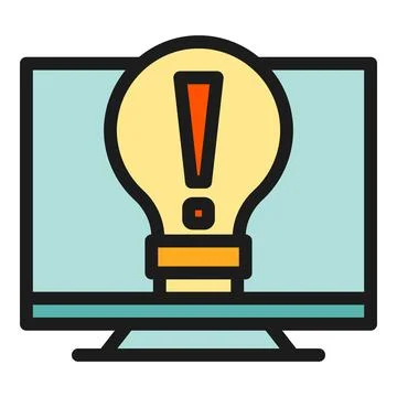 Monitor interface icon vector flat Illustrazione stock