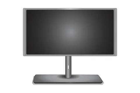 Monitor isolated on white background. lcd tv monitor. Stock Illustration
