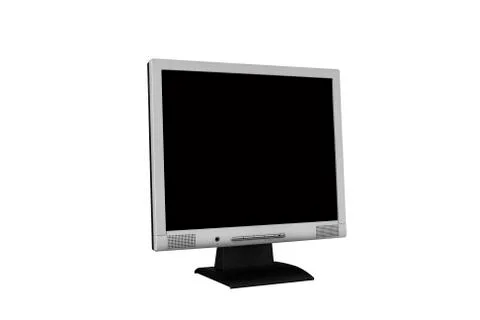 Monitor isolated on white background Stock Photos