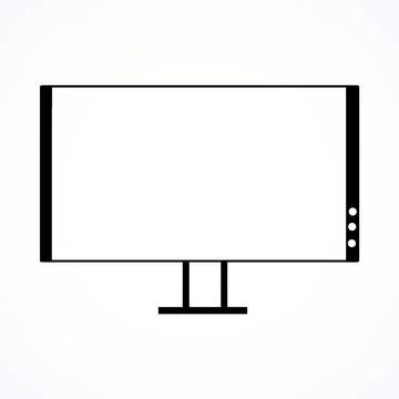 Monitor isolated on white 库存插图