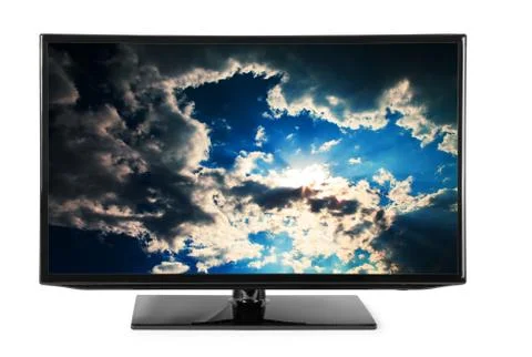 Monitor isolated on white 스톡 사진