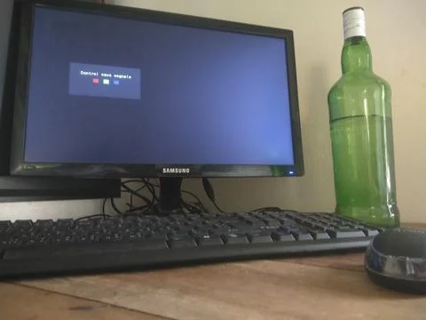 Monitor, Keyboard, Computer Mouse. Stock Photos