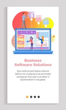 Monitor of Laptop with App, Software Online Vector イラスト素材