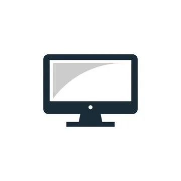 Monitor, LCD, LED Icon Design Template Elements Stock Illustration