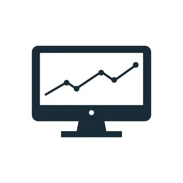 Monitor, LCD, LED Market Analytic Icon Design Template Elements Stock-Illustration