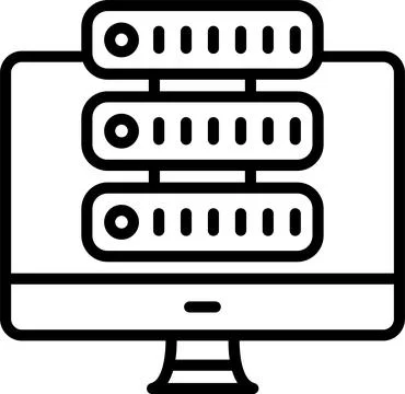 Monitor Line Icon Design Stock Illustration