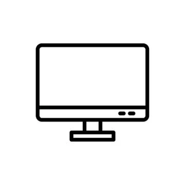 Monitor line icon, desktop line icon. Design vector illustration Stock Illustration