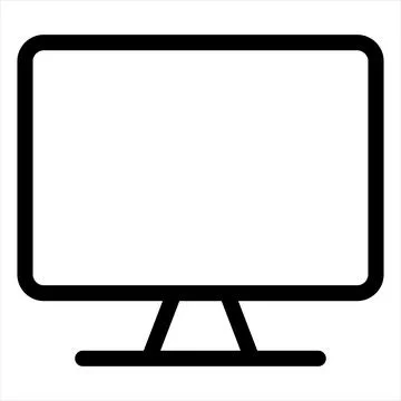 Monitor line icon vector illustration isolated on white background Stock Illustration