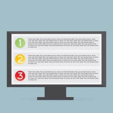 Monitor with list イラスト素材