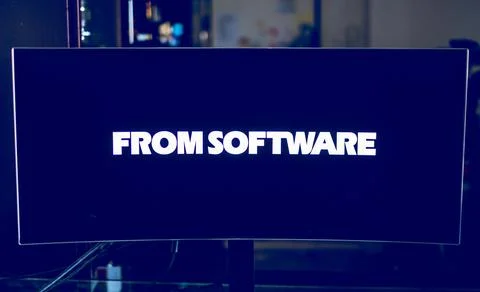Monitor logo From Software software house producer of video games, famous for Stock Photos