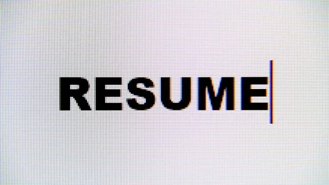 Monitor macro resume 库存影片 94239947