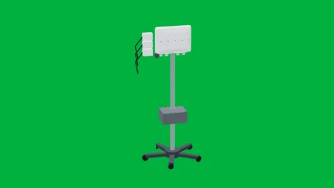 Monitor medical 3d loop green screen Stock Footage 342914570