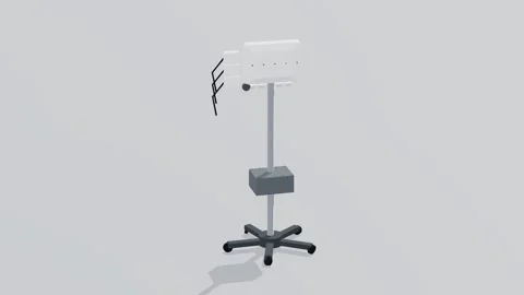 Monitor medical 3d loop white background 3D animation seamless loop Stock Footage 341849712