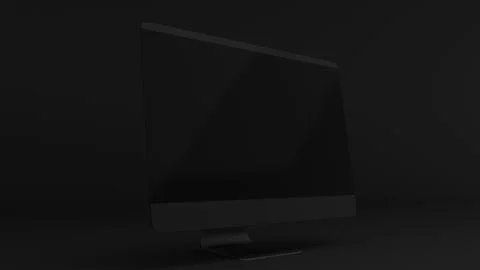 Monitor Mockup Computer Display 3d Render Model Illustrazione stock