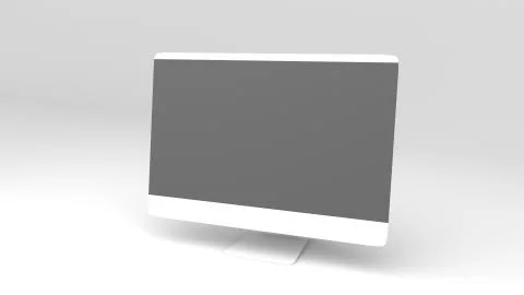 Monitor Mockup Computer Display 3d Render Model Stock Illustration