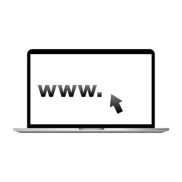 Monitor with mouse cursor vector icon from computer concept. Click. Vector .. Stock Illustration