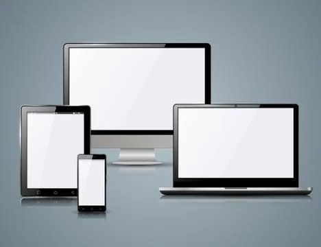 Monitor, notebook, smartphone, tablet icon. Business infographic Stock Illustration