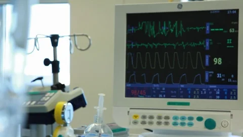 Monitor operating room surgery Stock Footage 82875850