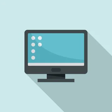 Monitor operating system icon, flat style イラスト素材