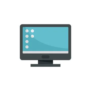 Monitor operating system icon flat isolated 스톡 일러스트