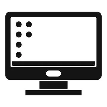 Monitor operating system icon, simple style Stock Illustration