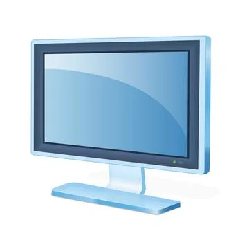 Monitor or display icon for personal computer or system unit Stock Illustration