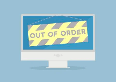 Monitor out of order Illustrazione stock